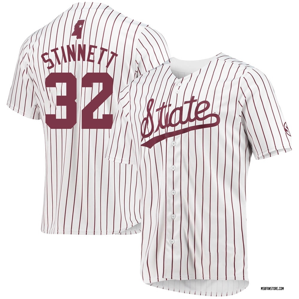 Mississippi State - NCAA Baseball : Graham Yntema White Pinstripes